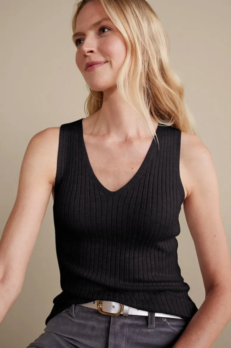 Soft Surroundings Soft Essential Ribbed Sweater Tank| Tops|Sweaters & Cardigans