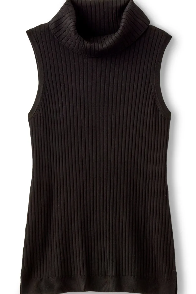 Soft Surroundings Soft Essential Ribbed Turtleneck Tank| Tops|Sweaters & Cardigans
