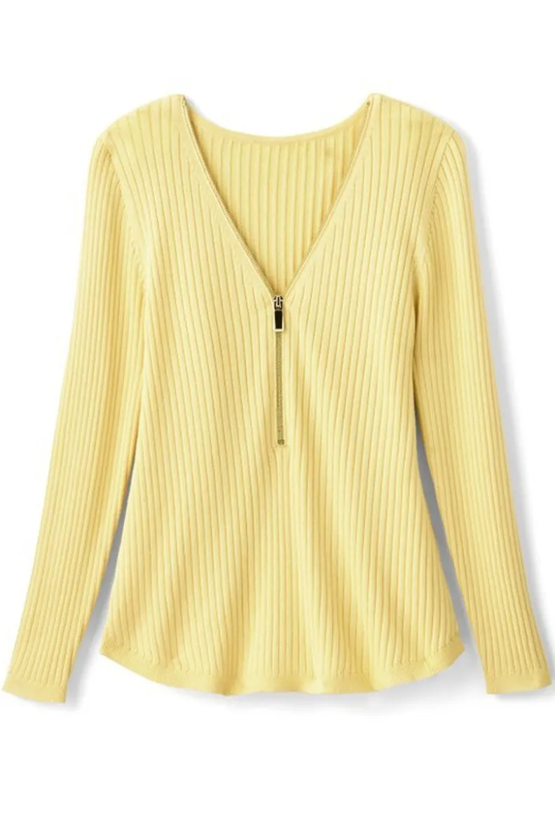 Soft Surroundings Soft Essential Ribbed Valentina Sweater| Tops|Sweaters & Cardigans