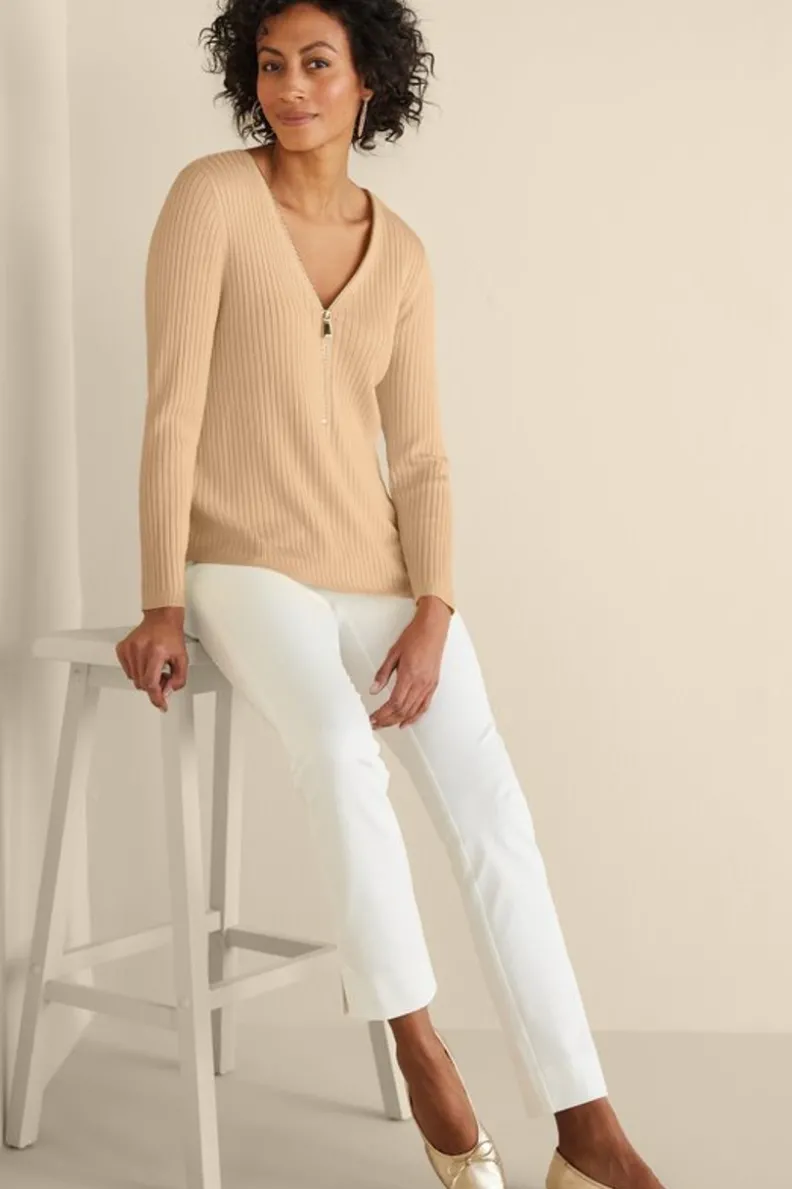Soft Surroundings Soft Essential Ribbed Valentina Sweater| Tops|Sweaters & Cardigans