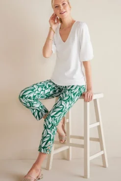 Soft Surroundings Soft Essential Superla Slim Leg Crop Pants| Pants