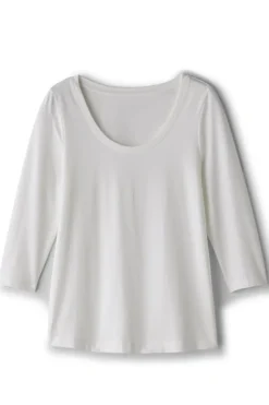 Soft Surroundings Soft Essential Supima 3/4 Sleeve Tee| Tops