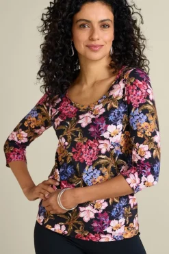 Soft Surroundings Soft Essential Supima 3/4 Sleeve Tee I| Tops