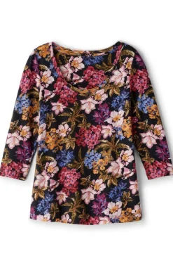 Soft Surroundings Soft Essential Supima 3/4 Sleeve Tee I| Tops