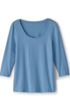 Soft Surroundings Soft Essential Supima 3/4 Sleeve Tee I| Tops