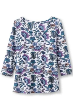 Soft Surroundings Soft Essential Supima 3/4 Sleeve Tee I| Tops