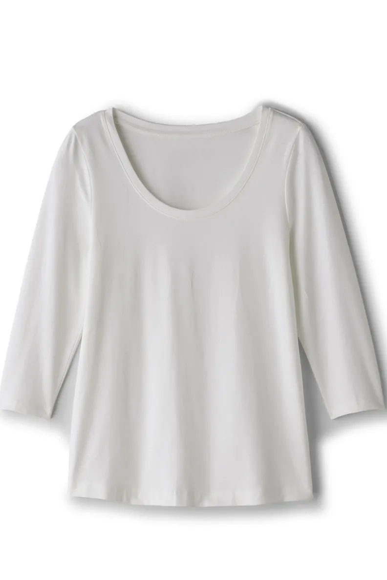 Soft Surroundings Soft Essential Supima 3/4 Sleeve Tee I| Tops