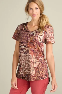 Soft Surroundings Soft Essential Supima Isabel Short Sleeve Tunic| Tops|Tunics & Leggings