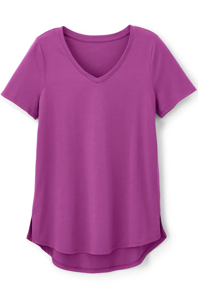 Soft Surroundings Soft Essential Supima Isabel Short Sleeve Tunic| Tops|Tunics & Leggings