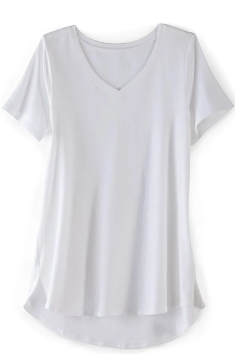 Soft Surroundings Soft Essential Supima Isabel Short Sleeve Tunic| Tops|Tunics & Leggings