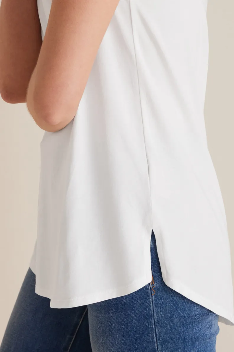Soft Surroundings Soft Essential Supima Isabel Short Sleeve Tunic| Tops|Tunics & Leggings