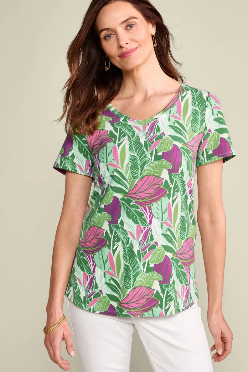 Soft Surroundings Soft Essential Supima Isabel Short Sleeve Tunic| Tops|Tunics & Leggings
