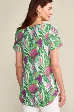 Soft Surroundings Soft Essential Supima Isabel Short Sleeve Tunic| Tops|Tunics & Leggings