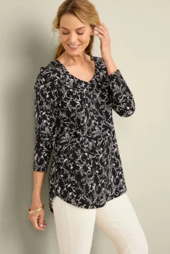 Soft Surroundings Soft Essential Supima Isabel Long Sleeve Tunic| Tops