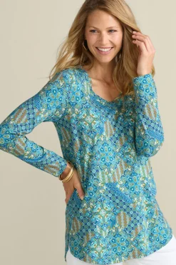 Soft Surroundings Soft Essential Supima Isabel Long Sleeve Tunic| Tops