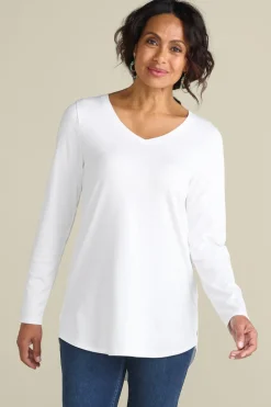 Soft Surroundings Soft Essential Supima Isabel Long Sleeve Tunic| Tops