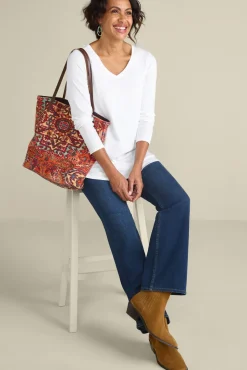 Soft Surroundings Soft Essential Supima Isabel Long Sleeve Tunic| Tops