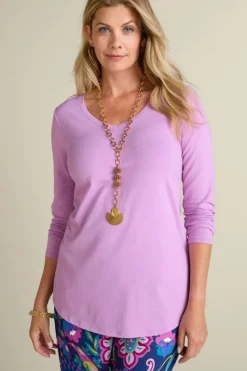 Soft Surroundings Soft Essential Supima Isabel Long Sleeve Tunic| Tops