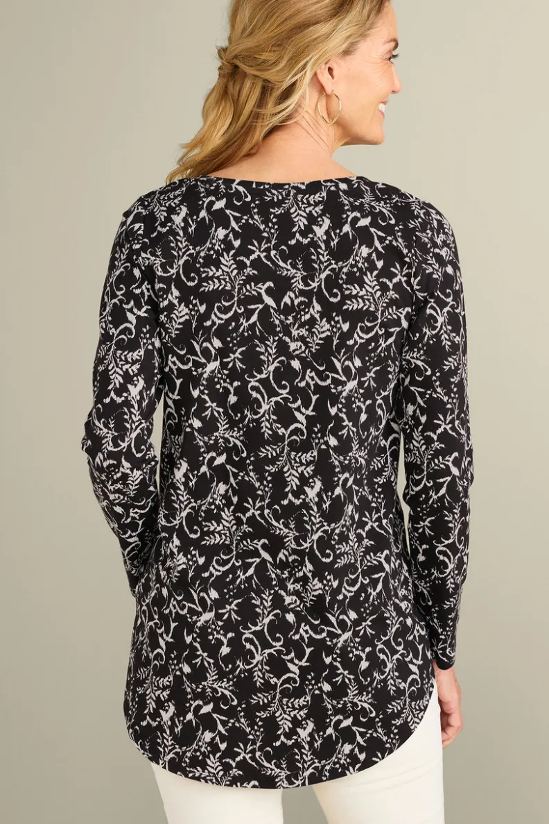 Soft Surroundings Soft Essential Supima Isabel Long Sleeve Tunic| Tops