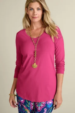 Soft Surroundings Soft Essential Supima Isabel Long Sleeve Tunic| Tops