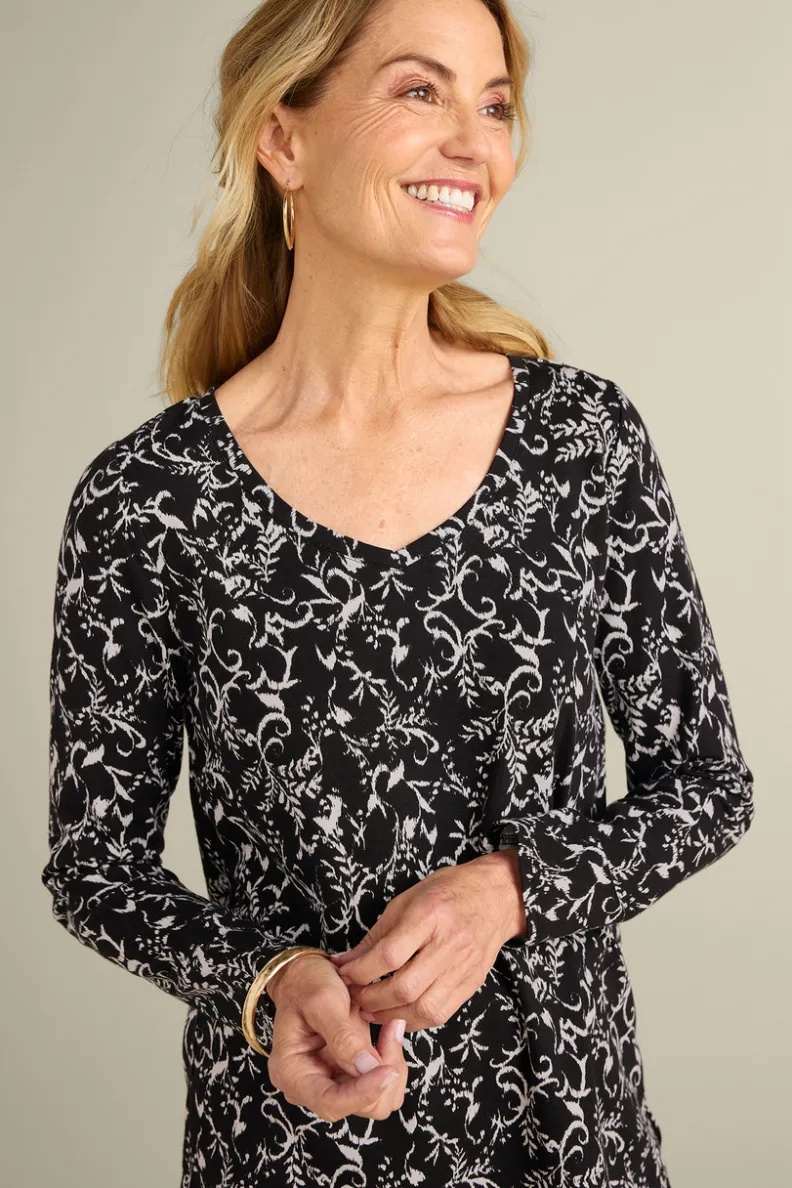 Soft Surroundings Soft Essential Supima Isabel Long Sleeve Tunic| Tops