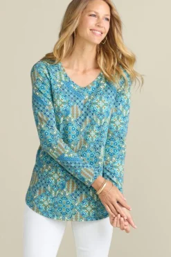Soft Surroundings Soft Essential Supima Isabel Long Sleeve Tunic| Tops