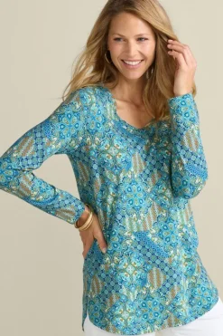 Soft Surroundings Soft Essential Supima Isabel Long Sleeve Tunic| Tops