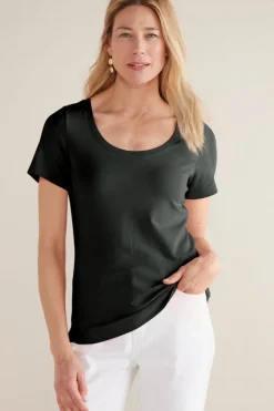 Soft Surroundings Soft Essential Supima Short Sleeve Tee| Tops