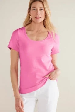 Soft Surroundings Soft Essential Supima Short Sleeve Tee| Tops