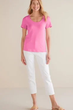 Soft Surroundings Soft Essential Supima Short Sleeve Tee| Tops