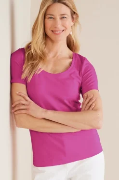 Soft Surroundings Soft Essential Supima Short Sleeve Tee| Tops