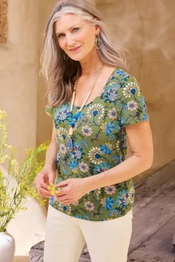Soft Surroundings Soft Essential Supima Short Sleeve Tee| Tops