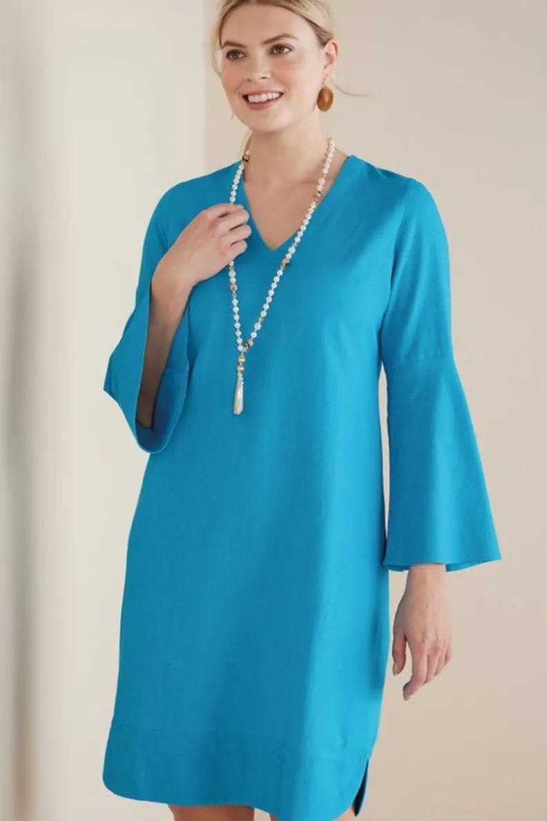 Soft Surroundings Soleil Linen Blend Dress| Dresses