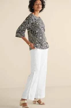 Soft Surroundings Sonoma Linen Blend Wide Leg Pants| Pants