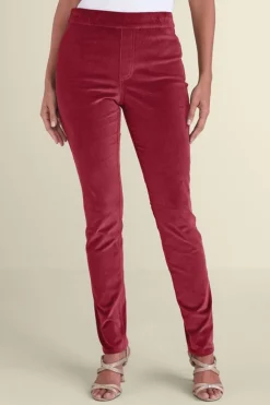 Soft Surroundings Sutton Velveteen Pull-On Slim Leg Pants| Pants