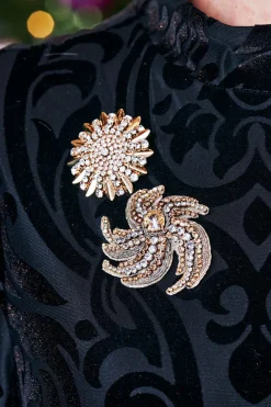 Soft Surroundings Swirl Around Burst Brooch| Jewelry|Necklaces
