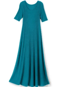 Soft Surroundings Textured Short Sleeve Santiago Dress| Dresses
