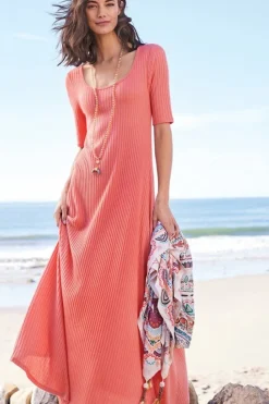 Soft Surroundings Textured Short Sleeve Santiago Dress| Dresses