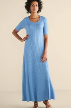 Soft Surroundings Textured Short Sleeve Santiago Dress| Dresses