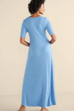 Soft Surroundings Textured Short Sleeve Santiago Dress| Dresses