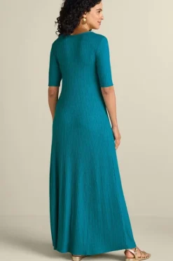 Soft Surroundings Textured Short Sleeve Santiago Dress| Dresses