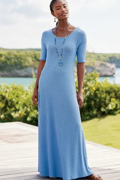 Soft Surroundings Textured Short Sleeve Santiago Dress| Dresses