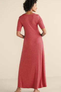Soft Surroundings Textured Short Sleeve Santiago Dress| Dresses