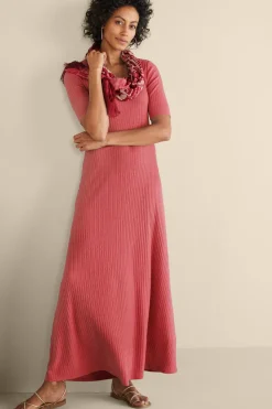 Soft Surroundings Textured Short Sleeve Santiago Dress| Dresses