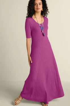Soft Surroundings Textured Short Sleeve Santiago Dress| Dresses