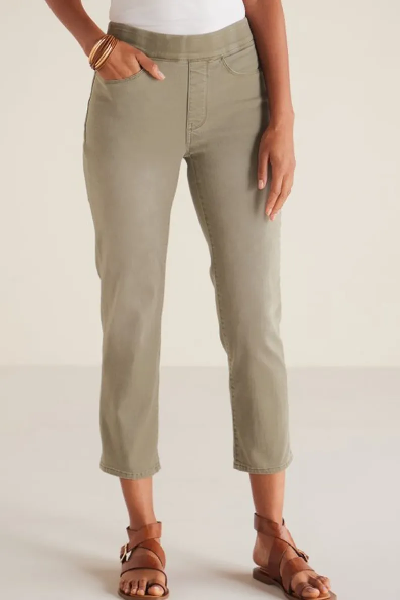 Soft Surroundings The Ultimate Denim Pull-On Crop| Jeans