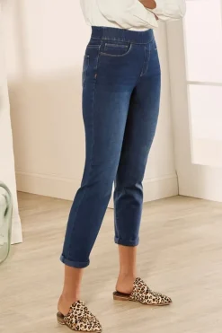 Soft Surroundings The Ultimate Denim Pull-On Crop| Jeans