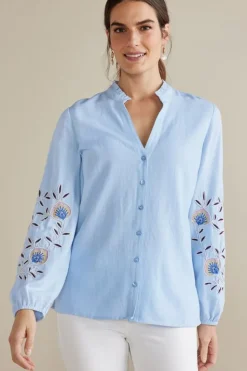 Soft Surroundings Titania Embroidered Top| Tops