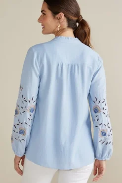 Soft Surroundings Titania Embroidered Top| Tops