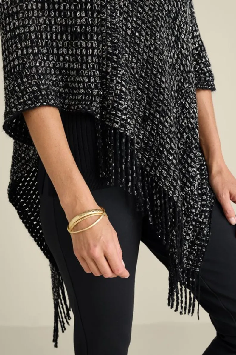 Soft Surroundings Touch Of Sparkle Poncho| Toppers|Jackets & Coats